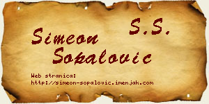 Simeon Šopalović vizit kartica